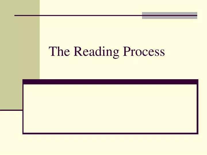 the reading process
