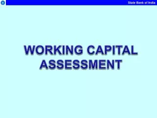 WORKING CAPITAL ASSESSMENT