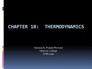 Chapter 18: Thermodynamics