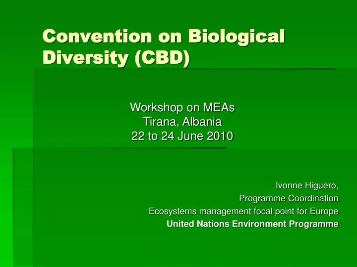 convention on biological diversity cbd