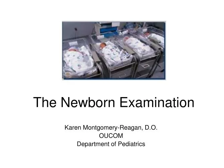 the newborn examination