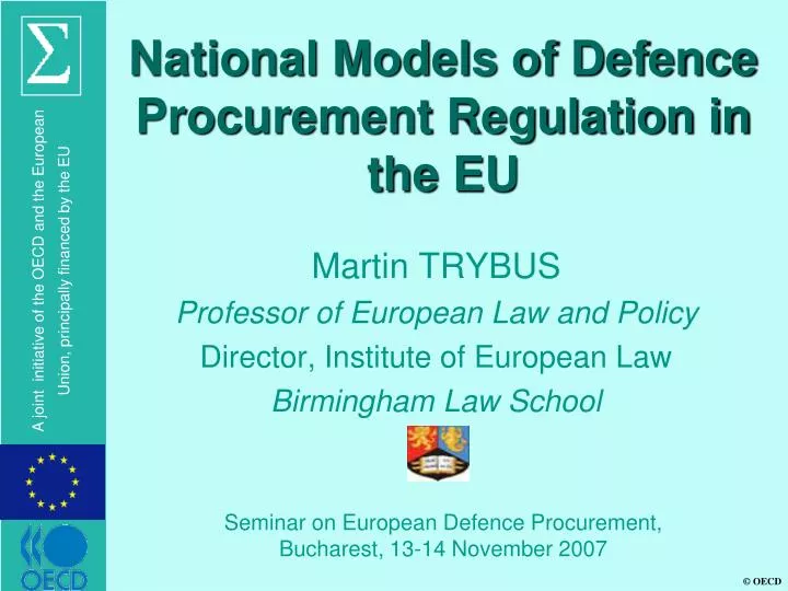 national models of defence procurement regulation in the eu