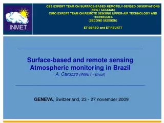 ______________________________________________________________ Surface-based and remote sensing