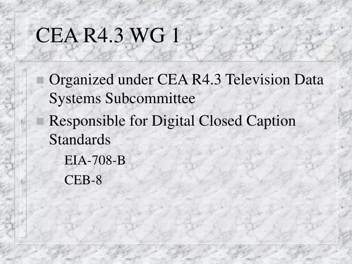 cea r4 3 wg 1