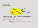 Lecture 11 Clay Minerals