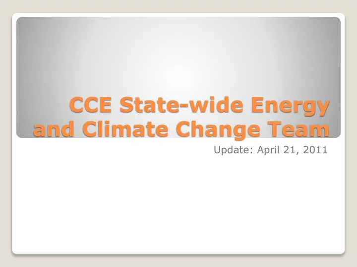 cce state wide energy and climate change team