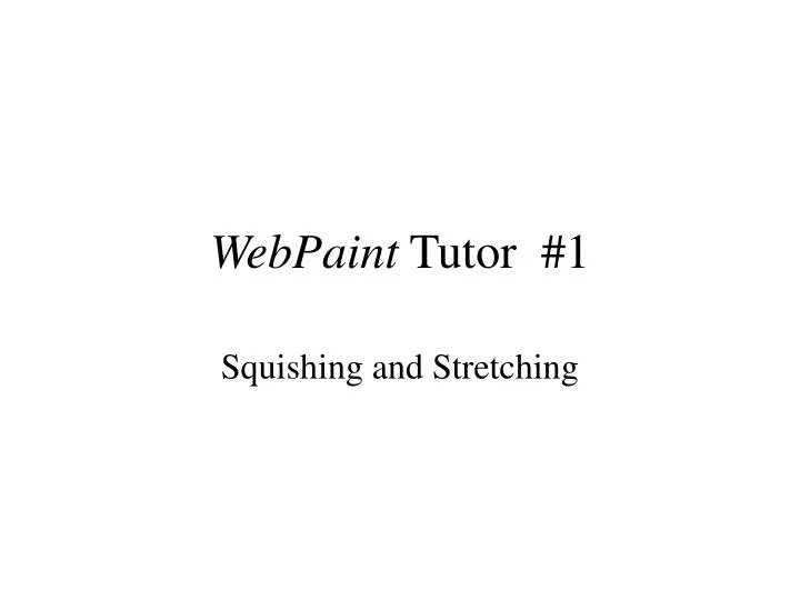 webpaint tutor 1