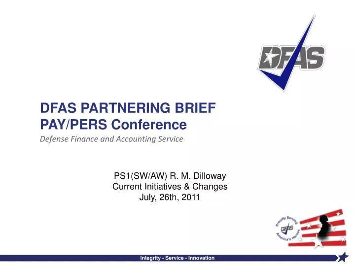 dfas partnering brief pay pers conference