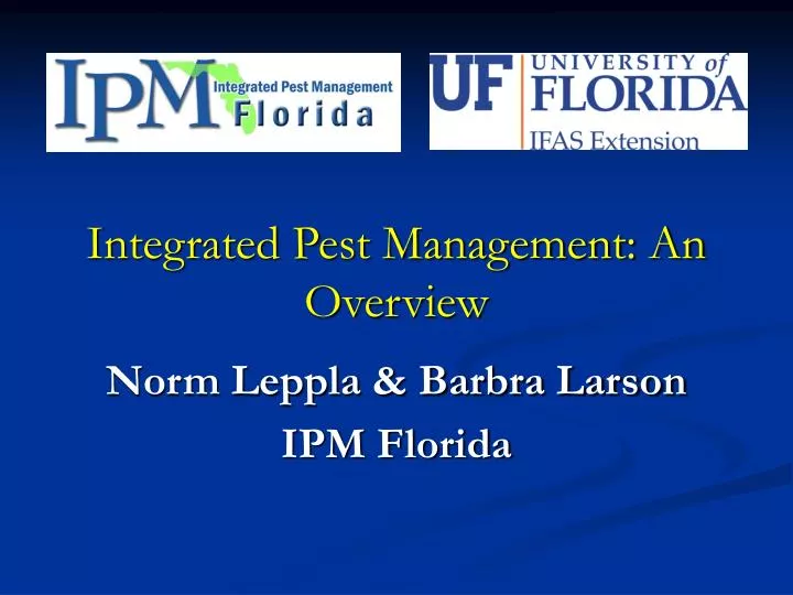 integrated pest management an overview