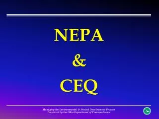 NEPA &amp; CEQ