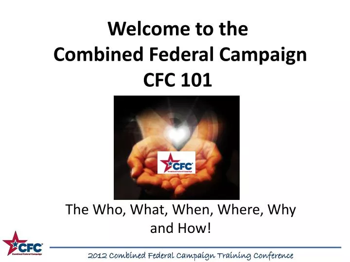 welcome to the combined federal campaign cfc 101