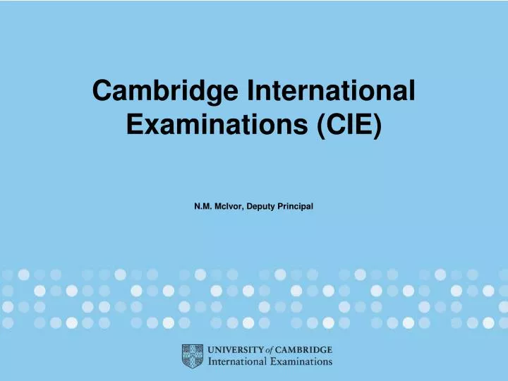cambridge international examinations cie
