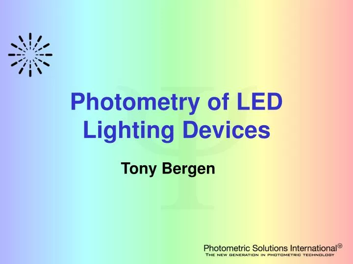 photometry of led lighting devices