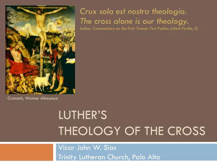 luther s theology of the cross