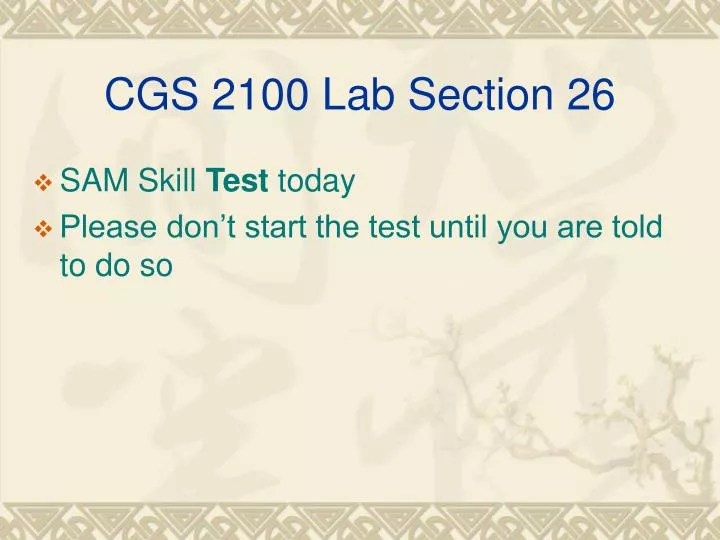 cgs 2100 lab section 26