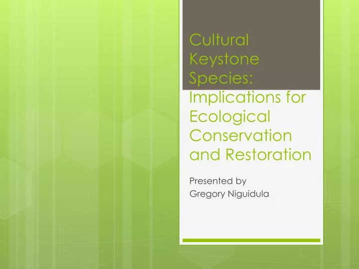 cultural keystone species implications for ecological conservation and restoration