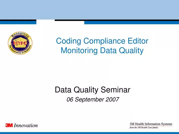 coding compliance editor monitoring data quality