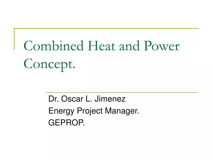 combined heat and power concept