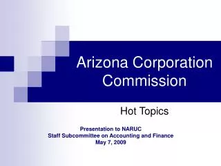 Arizona Corporation Commission