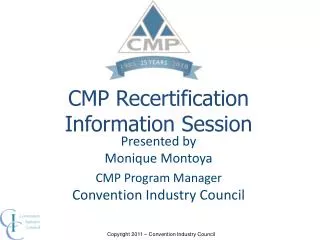 CMP Recertification Information Session