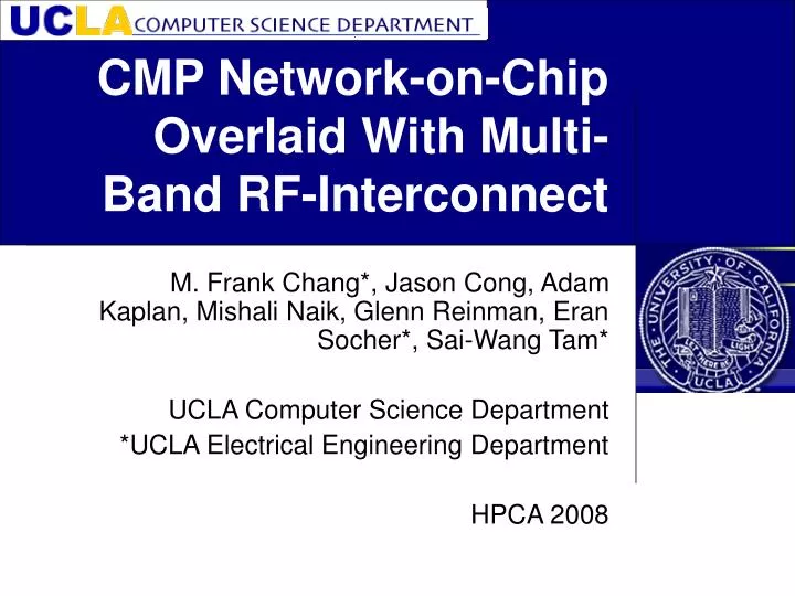 cmp network on chip overlaid with multi band rf interconnect
