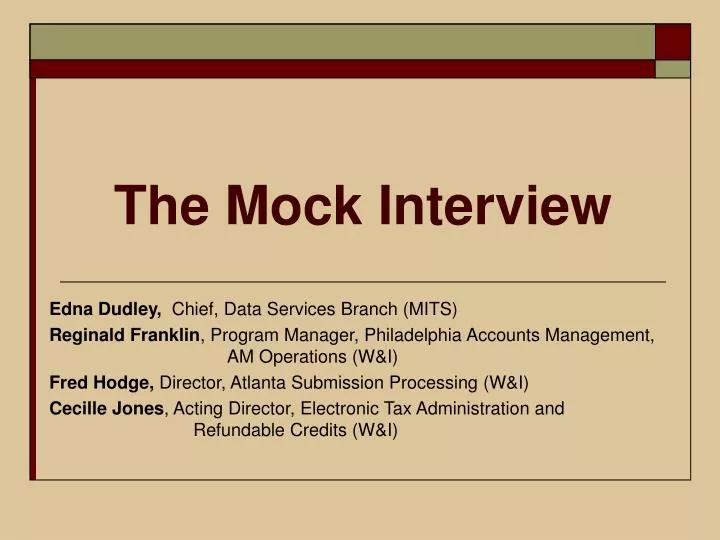 the mock interview