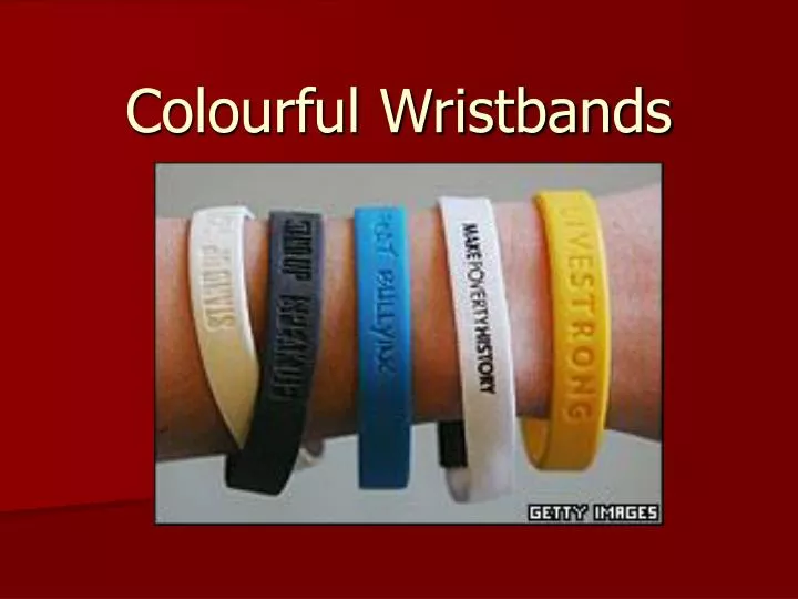 colourful wristbands