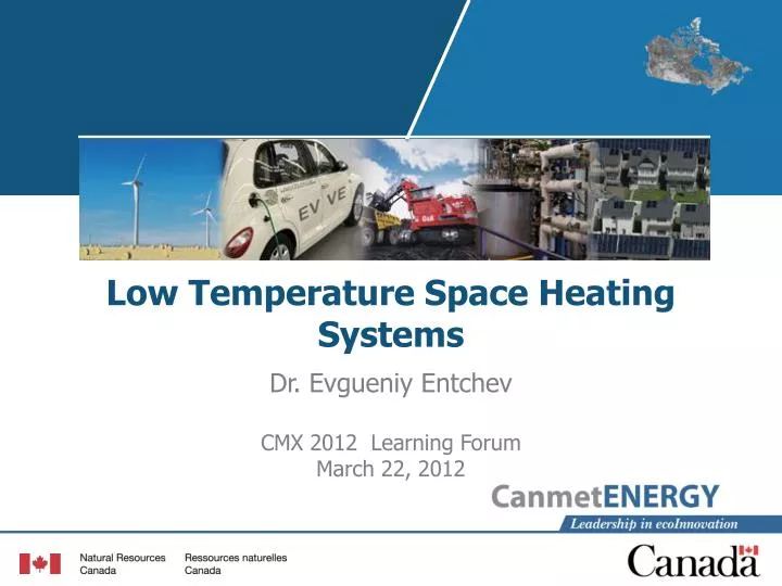 low temperature space heating systems