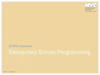 Elementary School Programming