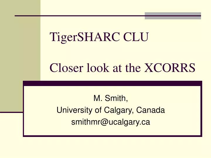 tigersharc clu closer look at the xcorrs