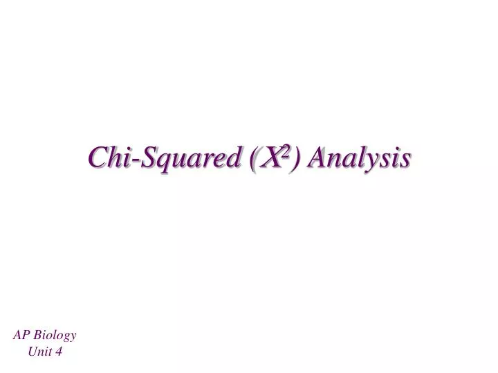 chi squared 2 analysis