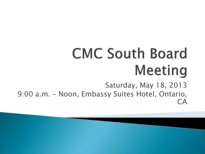 cmc south board meeting