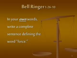 Bell Ringer	 1-26-10