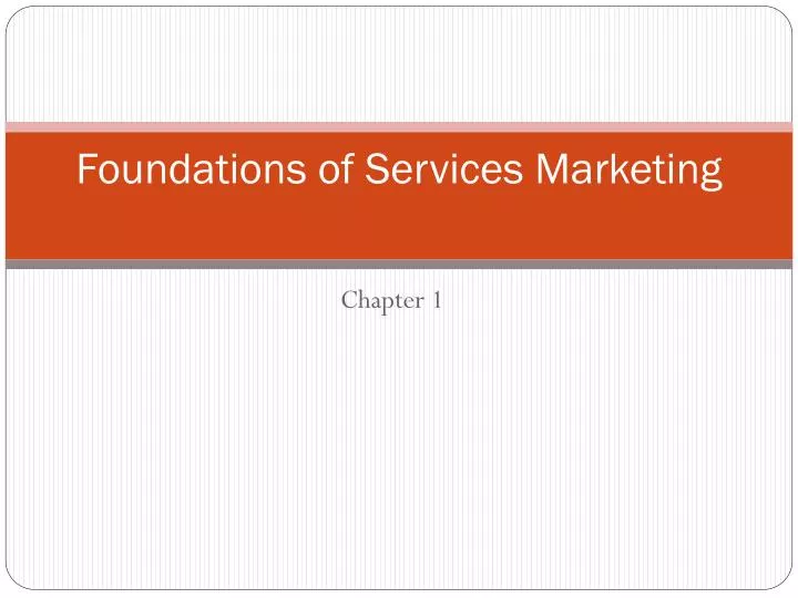 foundations of services marketing