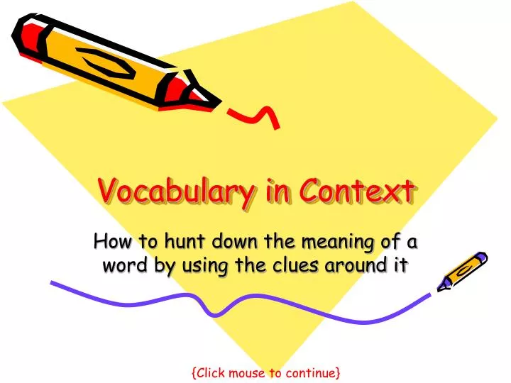 vocabulary in context