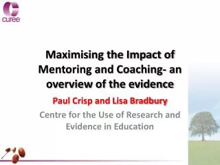 Maximising the Impact of Mentoring and Coaching- an overview of the evidence