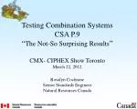 Innovations in Combo Testing: CSA P.9 – The Not-So-Surprising Results - slide 1