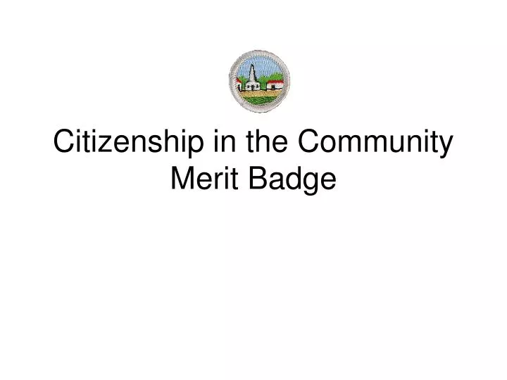 citizenship in the community merit badge