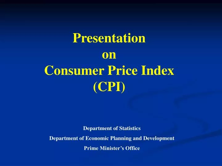 presentation on consumer price index cpi