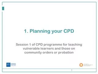 1. Planning your CPD