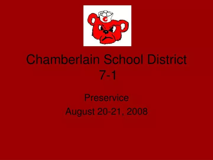 chamberlain school district 7 1