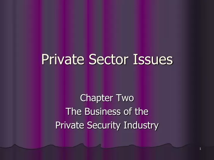 private sector issues