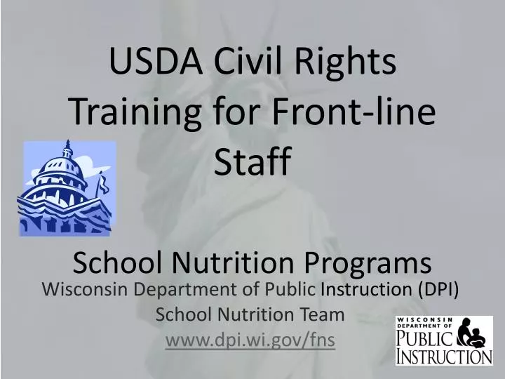 usda civil rights training for front line staff school nutrition programs