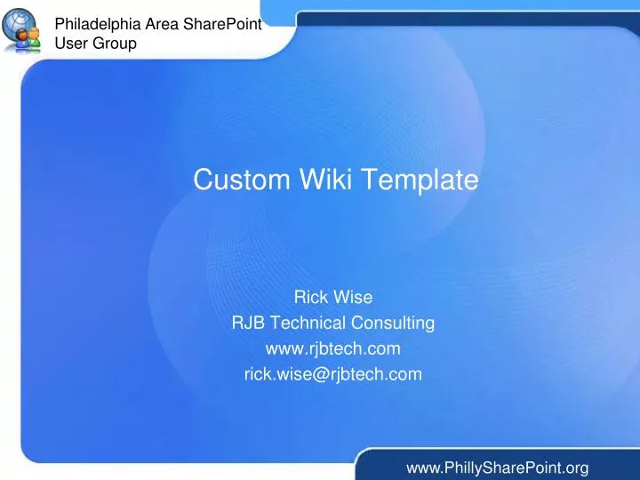 rick wise rjb technical consulting www rjbtech com rick wise@rjbtech com