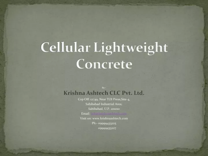 cellular lightweight concrete