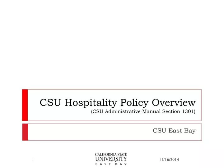 csu hospitality policy overview csu administrative manual section 1301
