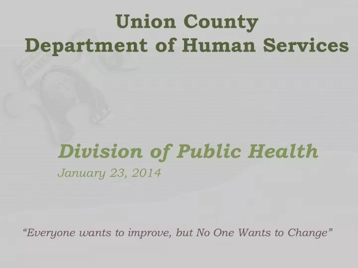 union county department of human services