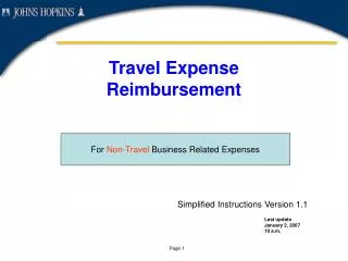 Travel Expense Reimbursement