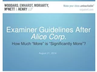 Examiner Guidelines After Alice Corp.