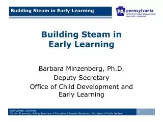 building steam in early learning